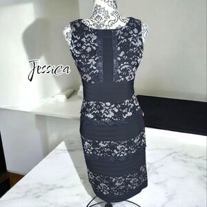 JESSICA Black Lace Dress - 4